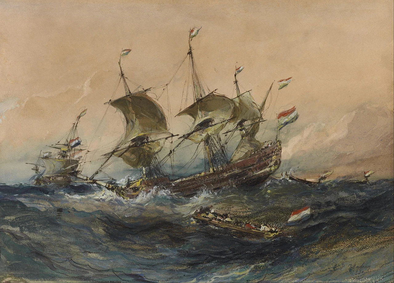 Navi olandesi in una tempesta - Museum of Fine Arts, Houston